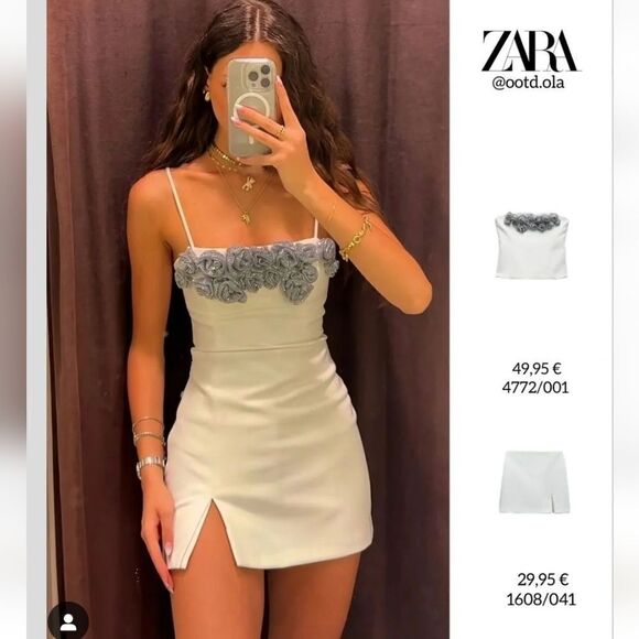 ZARA FLORAL JEWEL CAMISOLE - Picture 1 of 8